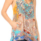 Sakkas Bette Women's Casual Boho Loose Printed Spaghetti Strap Top Tank Camisole
