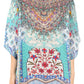 Sakkas Ella Women's Casual Short Sleeve Boxy Trendy Print Boho Blouse Top Tunic