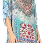 Sakkas Ella Women's Casual Short Sleeve Boxy Trendy Print Boho Blouse Top Tunic