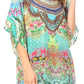 Sakkas Ella Women's Casual Short Sleeve Boxy Trendy Print Boho Blouse Top Tunic