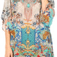 Sakkas Ella Women's Casual Short Sleeve Boxy Trendy Print Boho Blouse Top Tunic
