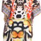 Sakkas Osiris Embellished Hi Low V-Neck Clasp Beach Cover-Up Kimono Kaftan Tunic