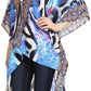 Sakkas Osiris Embellished Hi Low V-Neck Clasp Beach Cover-Up Kimono Kaftan Tunic