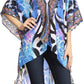 Sakkas Osiris Embellished Hi Low V-Neck Clasp Beach Cover-Up Kimono Kaftan Tunic