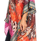 Sakkas Osiris Embellished Hi Low V-Neck Clasp Beach Cover-Up Kimono Kaftan Tunic