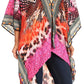 Sakkas Osiris Embellished Hi Low V-Neck Clasp Beach Cover-Up Kimono Kaftan Tunic