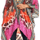 Sakkas Osiris Embellished Hi Low V-Neck Clasp Beach Cover-Up Kimono Kaftan Tunic