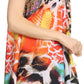Sakkas Nasreen Sleeveless Printed V-Neck Tank Trapeze Caftan Adjustable Straps