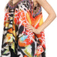 Sakkas Nasreen Sleeveless Printed V-Neck Tank Trapeze Caftan Adjustable Straps