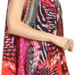 Sakkas Nasreen Sleeveless Printed V-Neck Tank Trapeze Caftan Adjustable Straps