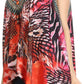 Sakkas Nasreen Sleeveless Printed V-Neck Tank Trapeze Caftan Adjustable Straps