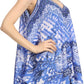 Sakkas Nasreen Sleeveless Printed V-Neck Tank Trapeze Caftan Adjustable Straps