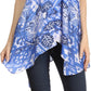 Sakkas Nasreen Sleeveless Printed V-Neck Tank Trapeze Caftan Adjustable Straps