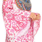 Sakkas Bosede Off Shoulder Bell Sleeve Casual Top Blouse w/Print and Rhimestones