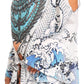 Sakkas Bosede Off Shoulder Bell Sleeve Casual Top Blouse w/Print and Rhimestones