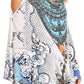 Sakkas Bosede Off Shoulder Bell Sleeve Casual Top Blouse w/Print and Rhimestones