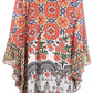 Sakkas Delu Flowy V Neck Blouse Top with Ruffled Trim and Rhinestones