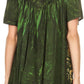 Sakkas Audry Flutter Sleeve V-Neck Batik Top with Sequins and Embroidery