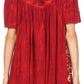 Sakkas Audry Flutter Sleeve V-Neck Batik Top with Sequins and Embroidery