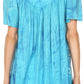 Sakkas Audry Flutter Sleeve V-Neck Batik Top with Sequins and Embroidery