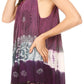 Sakkas Cecily Crinkle Floral Batik Tank with Sequins and Embroidery