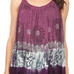 Sakkas Cecily Crinkle Floral Batik Tank with Sequins and Embroidery