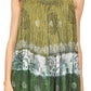 Sakkas Cecily Crinkle Floral Batik Tank with Sequins and Embroidery