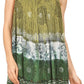 Sakkas Cecily Crinkle Floral Batik Tank with Sequins and Embroidery