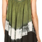 Sakkas Cecily Crinkle Floral Batik Tank with Sequins and Embroidery