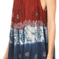 Sakkas Cecily Crinkle Floral Batik Tank with Sequins and Embroidery