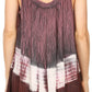 Sakkas Cecily Crinkle Floral Batik Tank with Sequins and Embroidery