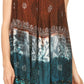 Sakkas Cecily Crinkle Floral Batik Tank with Sequins and Embroidery