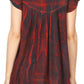 Sakkas Maritza Short Sleeve Batik Top with Crochet Embroidery and Sequins