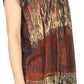 Sakkas Maritza Short Sleeve Batik Top with Crochet Embroidery and Sequins