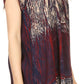 Sakkas Maritza Short Sleeve Batik Top with Crochet Embroidery and Sequins