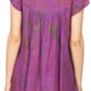 Sakkas Maritza Short Sleeve Batik Top with Crochet Embroidery and Sequins