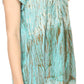 Sakkas Maritza Short Sleeve Batik Top with Crochet Embroidery and Sequins