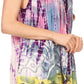 Camiseta sin mangas Batik Tie Dye Sakkas Melanie con lentejuelas y bordados