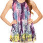 Camiseta sin mangas Batik Tie Dye Sakkas Melanie con lentejuelas y bordados