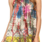 Camiseta sin mangas Batik Tie Dye Sakkas Melanie con lentejuelas y bordados