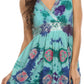 Sakkas Allena Sequin Embroidered Sleeveless Elegant V-Neck Blouse / Top