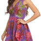 Sakkas Allena Sequin Embroidered Sleeveless Elegant V-Neck Blouse / Top