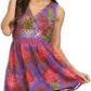 Sakkas Allena Sequin Embroidered Sleeveless Elegant V-Neck Blouse / Top