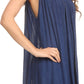Sakkas Holli Tall Long Embroidered Sleeveless Blouse With Floral Design Accents