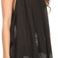 Sakkas Halia Sleeveless Floral Printed Blouse Top With Drop Neck And Draped Fit