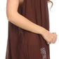 Sakkas Halia Sleeveless Floral Printed Blouse Top With Drop Neck And Draped Fit