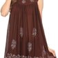 Sakkas Halia Sleeveless Floral Printed Blouse Top With Drop Neck And Draped Fit