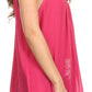 Sakkas Halia Sleeveless Floral Printed Blouse Top With Drop Neck And Draped Fit