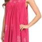 Sakkas Halia Sleeveless Floral Printed Blouse Top With Drop Neck And Draped Fit