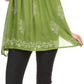 Sakkas Halia Sleeveless Floral Printed Blouse Top With Drop Neck And Draped Fit